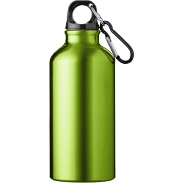 Logotrade promotional product picture of: Oregon 400 ml aluminium water bottle with carabiner